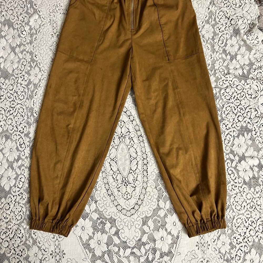 Brown High-Waisted Pants